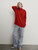Women’s woman womens petite-, tall-, plus-, size Light Luxury High-quality Elegant evening party club wfh office commute work wear long sleeves V-Neck sweater Fashion workwear sweaters in red