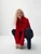 Women’s woman womens petite-, tall-, plus-, size Light Luxury High-quality Elegant evening party club wfh office commute work wear turn-down collar zip-up half close long sleeves V-Neck Commute sweater Fashion workwear sweaters in red