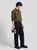 Men’s man mens petite-, tall-, plus-, size Fall Autumn Winter loose classic Vintage style Long Sleeves v-neck turn-down collar button close patch pocket Casual Shirt Fashion shirts in coffee brown