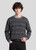 Men’s man mens petite-, tall-, plus-, size Fall Autumn Winter loose classic Vintage style stripes Long Sleeves crewneck round o-neck collar striped Casual Sweater Fashion sweaters in black with Gray grey stripe