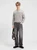 Men’s man mens petite-, tall-, plus-, size Fall Autumn Winter loose classic Vintage style Long Sleeves v-neck mandarin stand collar half button close Casual Shirt Fashion shirts in light Gray grey with white stripes