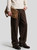 Men’s man mens petite-, tall-, plus-, size Fall Autumn Winter loose classic Vintage style mid rise waist straight four pocket zip close Casual Corduroy Pants Fashion Trousers in brown