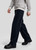 Men’s man mens petite-, tall-, plus-, size Fall Autumn Winter loose classic Vintage style mid rise waist straight four pocket zip close Casual Corduroy Pants Fashion Trousers in dark navy blue
