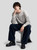 Men’s man mens petite-, tall-, plus-, size Fall Autumn Winter loose classic Vintage style mid rise waist straight four pocket zip close Casual Corduroy Pants Fashion Trousers in dark navy blue