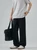Men’s man mens petite-, tall-, plus-, size Fall Autumn Winter loose classic Vintage style mid rise loose fit 100% cotton waist half elastic waistline straight four pocket zip close Casual Pants Fashion Trousers in black