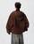 Men’s man mens petite-, tall-, plus-, size Fall Autumn Winter loose classic Vintage style hoodie Long Sleeves v-neck collar Casual Hooded Sweatshirt Fashion sweatshirts in brown