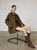 Women’s woman womens petite-, tall-, plus-, size Light Luxury High-quality Elegant holiday vacation getaway evening party club wfh office commute work wear turn-down collar Commute loose patchwork graphic embroidery long-sleeve casual utility Jacket Fashion workwear Coat Jackets in brown