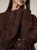 Women’s woman womens petite-, tall-, plus-, size Light Luxury High-quality Elegant holiday vacation getaway evening party club French look wfh office commute work wear turn-down collar Commute loose patchwork 3D beading long-sleeve casual Jacket Fashion workwear Coat Jackets in brown with multi color 3D decorations
