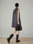 Women’s woman womens petite-, tall-, plus-, size Light Luxury High-quality Elegant Pleats pleated evening party club wfh office commute work wear round o-neck Commute loose sleeveless crewneck Patchwork Mini Dress Fashion workwear mini dresses in dark Gray grey with multi red accent color