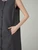 Women’s woman womens petite-, tall-, plus-, size Light Luxury High-quality Elegant Pleats pleated evening party club wfh office commute work wear round o-neck Commute loose sleeveless crewneck Patchwork Mini Dress Fashion workwear mini dresses in dark Gray grey with multi red accent color