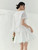 Women’s woman womens petite-, tall-, plus-, size Light Luxury High-quality Elegant holiday vacation getaway evening party club round o-neck Commute loose patchwork hollow-out lace embroidery knit short-sleeve crewneck T-shirt Fashion workwear embroidered  T-Shirts tops in white