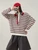 Women’s woman womens petite-, tall-, plus-, size Light Luxury High-quality Elegant colorblock cotton-blend holiday vacation getaway evening party club wfh commute office workwear two-piece turn-down half-button collar, loose striped knit long-sleeve Two-Piece Sweater Fashion sweaters tops in cream white with red black stripes