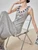 Women’s woman womens petite-, tall-, plus-, size Light Luxury High-quality Elegant Patchwork colorblock cotton-blend holiday vacation getaway evening party club Boho bohemian, loose color-block knit sleeveless patchwork embroidery boatneck maxi dress Fashion Dresses in light Gray grey with multi accent