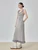 Women’s woman womens petite-, tall-, plus-, size Light Luxury High-quality Elegant Patchwork colorblock cotton-blend holiday vacation getaway evening party club Boho bohemian, loose color-block knit sleeveless patchwork embroidery boatneck maxi dress Fashion Dresses in light Gray grey with multi accent