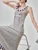 Women’s woman womens petite-, tall-, plus-, size Light Luxury High-quality Elegant Patchwork colorblock cotton-blend holiday vacation getaway evening party club Boho bohemian, loose color-block knit sleeveless patchwork embroidery boatneck maxi dress Fashion Dresses in light Gray grey with multi accent