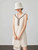 Women’s woman womens petite-, tall-, plus-, size Light Luxury High-quality Elegant cotton-blend holiday vacation getaway evening party club wfh office commute workwear work wear, loose knit sleeveless turn-down collar, v-neck, trim hem, French look vibe casual midi dress Fashion Dresses in white with black accent