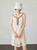 Women’s woman womens petite-, tall-, plus-, size Light Luxury High-quality Elegant cotton-blend holiday vacation getaway evening party club wfh office commute workwear work wear, loose knit sleeveless turn-down collar, v-neck, trim hem, French look vibe casual midi dress Fashion Dresses in white with black accent