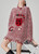 Women’s woman womens petite-, tall-, plus-, size Light Luxury High-quality Elegant cotton-blend Christmas holiday wfh commute office workwear round crewneck o-neck collar, loose embroidery knit long-sleeve embroidered tassel trim casual Sweater Fashion sweaters tops in red with multi color