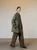 Women’s woman womens petite-, tall-, plus-, size Light Luxury High-quality Elegant cotton-blend evening party wear wfh commute office workwear round turn-down collar, loose hollow-out patchwork embroidery knit long sleeves with pleated pleats band cuffs, embroidered design, trim casual Utility Jacket Fashion coat Jackets in dark olive army green with black accent color