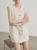 Women’s woman womens petite-, tall-, plus-, size Light Luxury High-quality Elegant Lace Splicing Textured Fabric cotton-blend evening party wear wfh commute office workwear round turn-down collar, loose patchwork embroidery knit sleeveless, embroidered design, trim patch pockets casual vest Jacket Fashion coat Jackets in beige cream