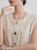 Women’s woman womens petite-, tall-, plus-, size Light Luxury High-quality Elegant Lace Splicing Textured Fabric cotton-blend evening party wear wfh commute office workwear round turn-down collar, loose patchwork embroidery knit sleeveless, embroidered design, trim patch pockets casual vest Jacket Fashion coat Jackets in beige cream