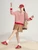 Women’s woman womens petite-, tall-, plus-, size Light Luxury High-quality Elegant colorblock cotton-blend holiday vacation getaway evening party club wfh commute office workwear two-piece turn-down half-button collar, loose striped knit long-sleeve Two-Piece Sweater Fashion sweaters tops in cream white with red stripes