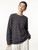 Women’s woman womens petite-, tall-, plus-, size Light Luxury High-quality Elegant holiday vacation getaway evening party club wfh commute office workwear hooded crewneck collar v-neck, wool knit long-sleeves casual sweater Fashion sweaters tops in black with Gray grey stripes