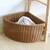 Light Luxury High-quality handcrafted triangular fan-shaped appearance wicker rattan corner storage basket Laundry Miscellaneous baskets organizers in natural brown color