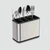 Practical Cutlery Chopsticks Utensil Drain Rack four (4) slot Holder with drip tray Kitchen Office Restaurant Bar accessory tools KitchenAid Holders accessories in silver, with black accent