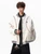 Men’s man mens petite-, tall-, plus-, size Light Luxury High-quality Elegant holiday vacation getaway evening party club sports wear stand collar loose Embroidered Wool Blend patchwork long-sleeves single-breasted snap button close button-up casual Baseball  varsity Jacket Fashion Coat Jackets in white