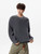 Men’s man mens petite-, tall-, plus-, size Fall Autumn Winter loose classic Vintage y2k style Long Sleeves with rib band cuffs ribbed round o-neck crewneck collar Casual Sweater Fashion sweaters in dark carbon ash Gray grey
