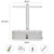 Hydroponic Herb Garden Kit Indoor Desk Lamp Smart Multi Function Growing LED Lamp for Flower Vegetable Plant Growth Light Nursery Pots Size chart