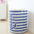 Waterproof Laundry Hamper Blue Stripe anchor folding Clothes White Storage Basket Home decoration barrel kids toy organizer Baskets Trend