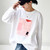 Graphic Art Crewneck Loose T-Shirt Womens leisure fresh pink printed comfortable cotton long sleeve round collar White T shirts for Woman Graphic Art Crewneck Loose T-Shirt Womens leisure fresh pink printed comfortable cotton long sleeve round collar White T shirts for Woman