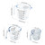 Measuring Cup 3-Piece Set 3Pcs Plastic Clear Measure Jug Cups Sets Home Kitchen Baking Flour Sugar Water Cup Jugs with Scales Size chart Measuring Cup 3-Piece Set 3Pcs Plastic Clear Measure Jug Cups Sets Home Kitchen Baking Flour Sugar Water Cup Jugs with Scales Size chart