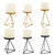 Wrought Iron Candle Holder Nordic Style Geometric Triangle Candlestick Decor Candles Holders in Golden Black