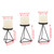 Wrought Iron Candle Holder Nordic Style Geometric Triangle Candlestick Decor Candles Holders in Golden Black