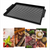 Stainless Steel Perforated Grill Basket Non stick black baking tray with handle leaking hole Barbecue Grilling Pan Square Circular Trend BBQ Baskets