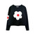 Boatneck Air-Layer Sweater Womens Japanese original regular fit  black short air layer flower black boatneck o-neck pullover thin female Japan sweaters for Woman Boatneck Air-Layer Sweater Womens Japanese original regular fit  black short air layer flower black boatneck o-neck pullover thin female Japan sweaters for Woman