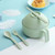Wheat Straw Tableware Japanese Single Bowl And Chopsticks Set Student lunch Box Cup Dormitory Large Japan Soaking Noodle Bowls Soup Cups in Green