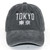 TOKYO Denim Baseball Cap Japanese dad hat 100% cotton washed embroidery fashion unisex mens women's sports snapback caps Trend Japan hats for Man Woman in Black