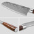 Santoku Chef Pairing Knife 5 Inch Japanese Laser Damascus 420 Stainless Steel Wood Handle Cleaver Japan Kitchen Slicing Knives Detail Santoku Chef Pairing Knife 5 Inch Japanese Laser Damascus 420 Stainless Steel Wood Handle Cleaver Japan Kitchen Slicing Knives Detail
