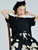 Boatneck Lace T-Shirt Women's Japanese original top black stitching lace short-sleeved round neck loose pure black Tees Japan Tops for woman Detail Boatneck Lace T-Shirt Women's Japanese original top black stitching lace short-sleeved round neck loose pure black Tees Japan Tops for woman Detail