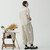 Wide-Leg Polka Pants Women’s Japanese original khaki linen dot wave point Mid-Rise casual thin loose nine-point Japan pants for Woman Back view Wide-Leg Polka Pants Women’s Japanese original khaki linen dot wave point Mid-Rise casual thin loose nine-point Japan pants for Woman Back view
