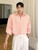 Loose Fit Wickered Shirt Men’s Turn Down Collar Long Sleeve Solid Color Wicker style Pattern Loose Fashion Pink Shirts Man Clothing Details Loose Fit Wickered Shirt Men’s Turn Down Collar Long Sleeve Solid Color Wicker style Pattern Loose Fashion Pink Shirts Man Clothing Details