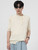 Loose Crewneck Short Sleeve T-Shirt Men’s Knitting Top Mandarin O-Neck Knit Belt Strap Collar Solid Color T-shirts Tops For Man Streetwear Fashion Clothing Trend in Apricot