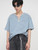 Zip-Up V-Neck Striped T-Shirt  Men’s Korea Top Short Sleeve Front Zipper Loose Stripe Korean Streetwear Fashion Clothing T-Shirts Tops For Man Trend in Blue Zip-Up V-Neck Striped T-Shirt  Men’s Korea Top Short Sleeve Front Zipper Loose Stripe Korean Streetwear Fashion Clothing T-Shirts Tops For Man Trend in Blue