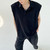 Oversized Vest  Men’s Turn-Down Collar Sport T-Shirt Top Shoulder Pad Solid Color Sleeveless Casual Gym Fitness Vests Tops Clothing Sportswear Fashion Sports T-Shirts for Man in Black Detail Oversized Vest  Men’s Turn-Down Collar Sport T-Shirt Top Shoulder Pad Solid Color Sleeveless Casual Gym Fitness Vests Tops Clothing Sportswear Fashion Sports T-Shirts for Man in Black Detail