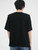 Crewneck Oversized T-Shirt Men’s Korean Tee Top Short Sleeve O-Neck Loose Fit Harajuku T-shirts Tops For Male Fashion Clothing Korea Streetwear for Man in Black back view