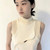 Mockneck Ribbed Tank Top Women’s Korean Japan Irregular Turtleneck Tops Patchwork Chic Beige Sleeveless Button Crop Tops Japanese Women Knit Vest Streetwear Designer Fashion Clothes Trend for Woman Mockneck Ribbed Tank Top Women’s Korean Japan Irregular Turtleneck Tops Patchwork Chic Beige Sleeveless Button Crop Tops Japanese Women Knit Vest Streetwear Designer Fashion Clothes Trend for Woman